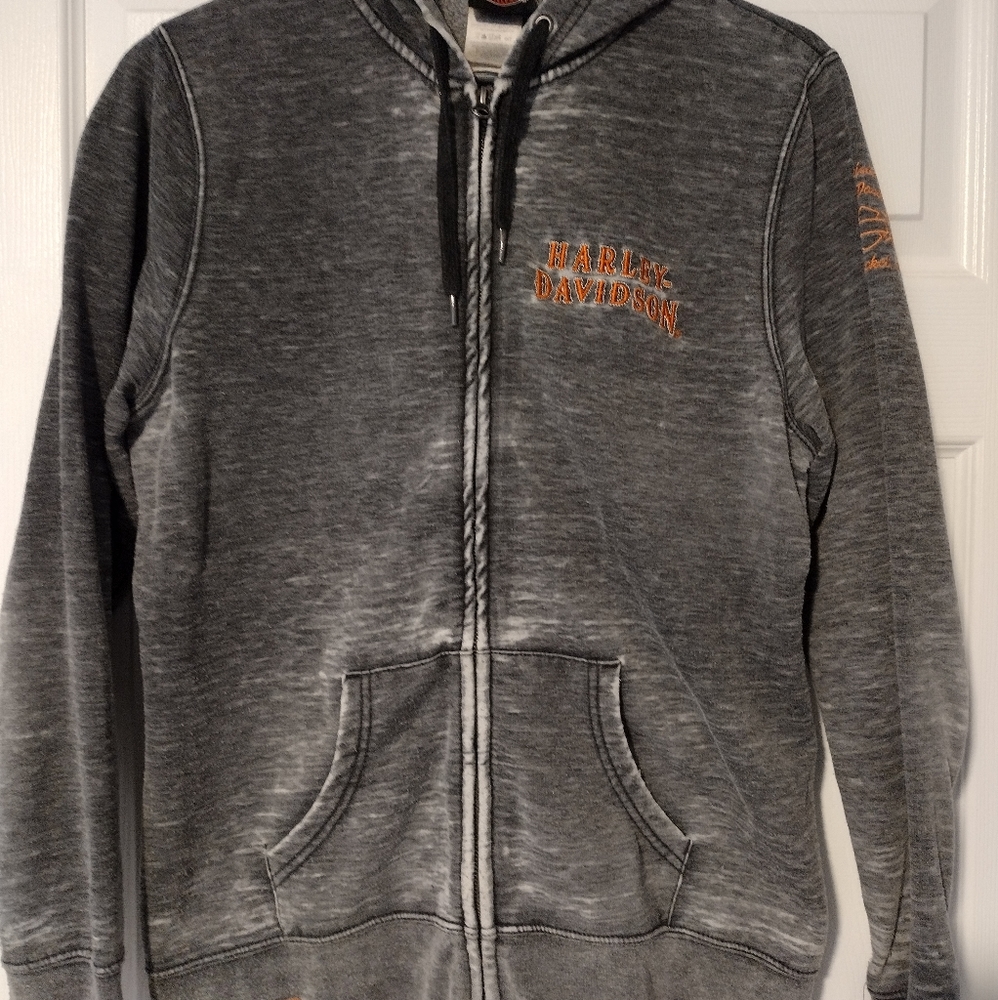 Harley Davidson Distressed hooded zipup